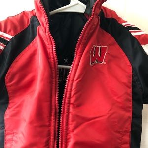 Children’s 4T reversible badger coat